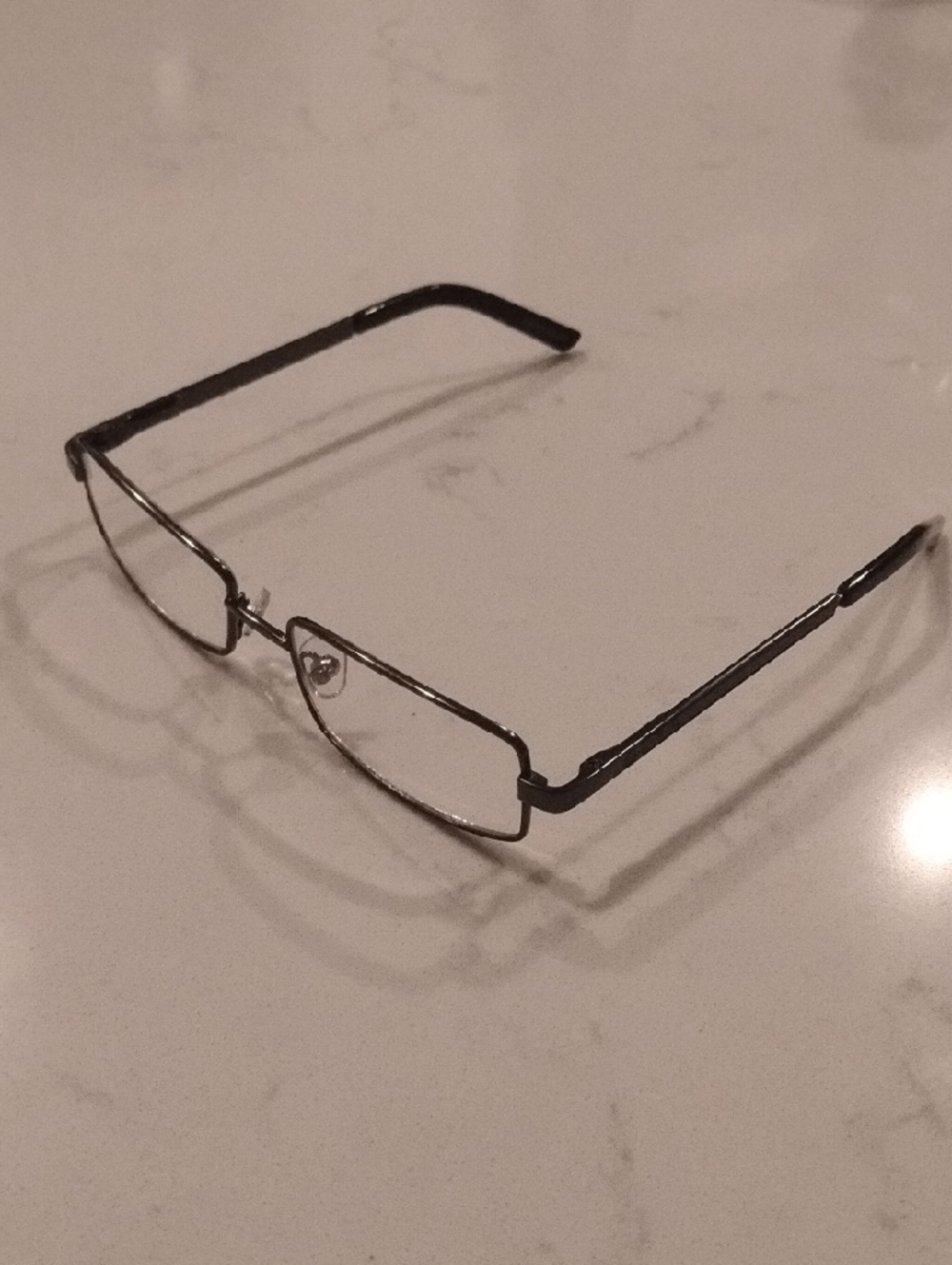 Foster Grant Men's Rectangular Metal Glasses - Black and Silver +1.5